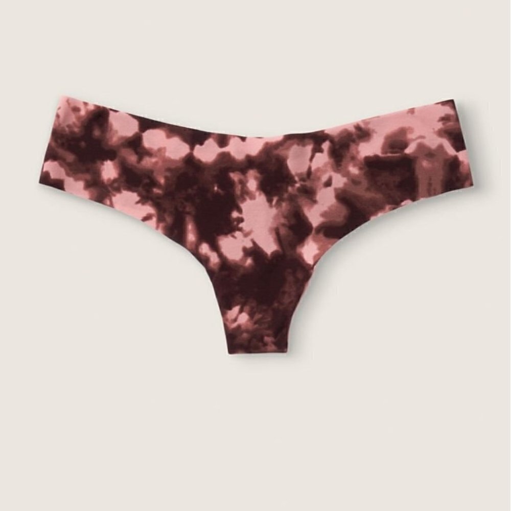 Pink Victoria's Secret No Show Panty Thong Size L
